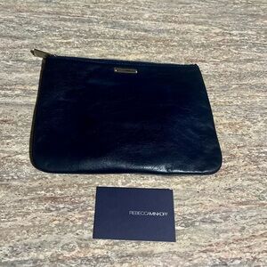 NWOT Rebecca Minkoff Navy Blue Leather Pouch/ Clutch